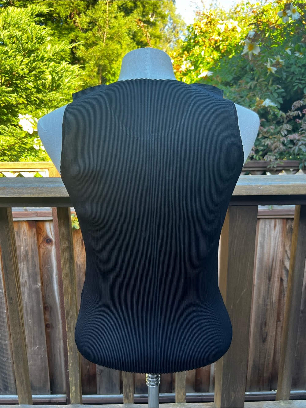 Sleeveless pleated Black Women's Top - Classic Tank